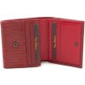 Красивый кошелек красного цвета из натуральной кожи под рептилию Tony Bellucci (10785) - 2
