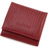 Красивый кошелек красного цвета из натуральной кожи под рептилию Tony Bellucci (10785) - 3