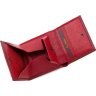 Красивый кошелек красного цвета из натуральной кожи под рептилию Tony Bellucci (10785) - 6