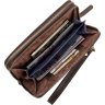 Вінтажний чоловічий коричневий гаманець-клатч зі шкіри крейзі хорс SHVIGEL (11083) - 4
