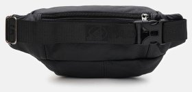 Мужская сумка на пояс из натуральной кожи черного цвета Borsa Leather 104549