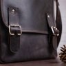 Мужская кожаная сумка на плечо коричневого цвета в сдержанном стиле SHVIGEL (11129) - 10