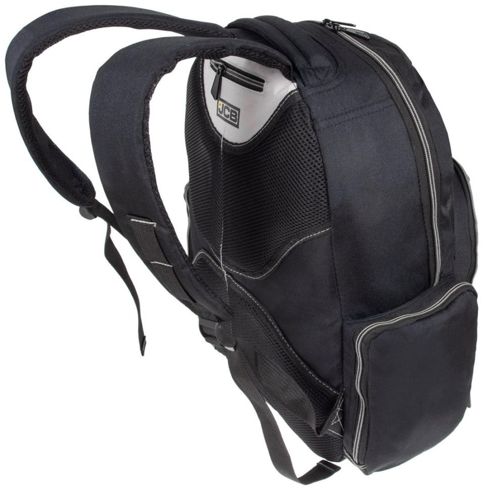 Городской рюкзак для мужчин из прочного текстиля JCB BP17 черно-серого цвета 94549 modnotak фото №6