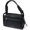 Невелика прямокутна шкіряна сумка жіноча чорного кольору KARYA (2420935) - 2