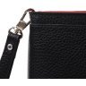 Женский вместительный кошелек-клатч из натуральной кожи черно-красного цвета KARYA (2421135) - 3