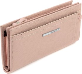 Жіночий шкіряний гаманець великого розміру в пудровому кольорі KARYA (21057)