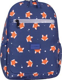 Синий рюкзак для девочек из износостойкого текстиля с принтом Bagland (55349)