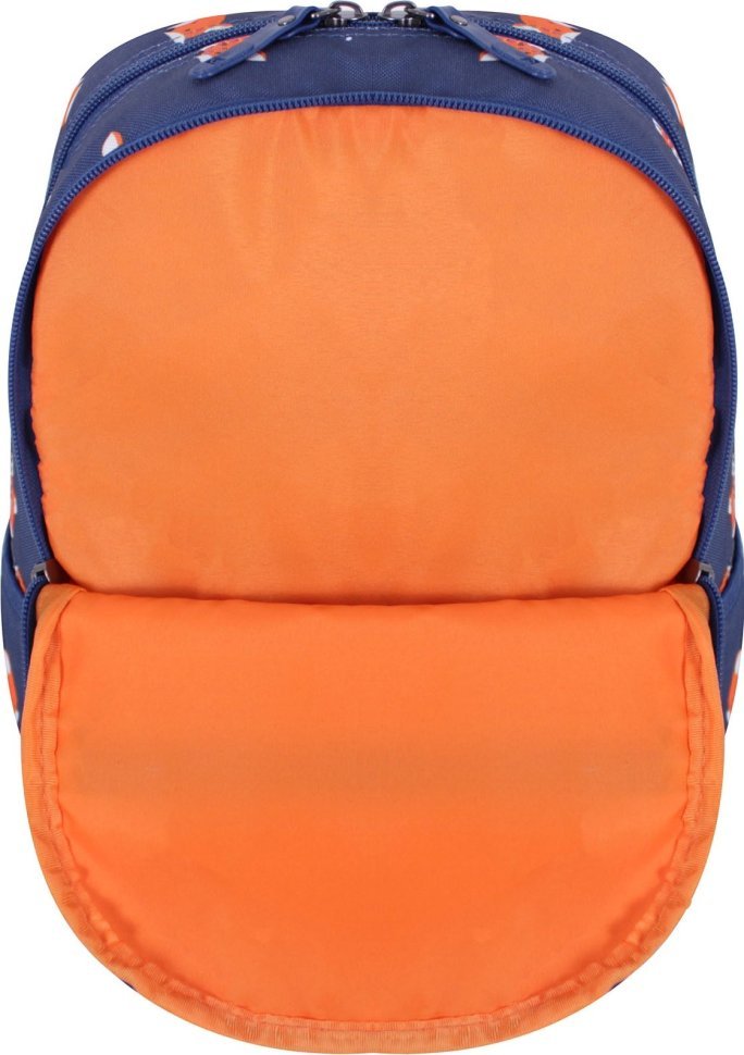 Синій рюкзак для дівчат із зносостійкого текстилю з принтом Bagland (55349)