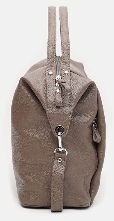 Жіноча шкіряна сумка формату А4 у кольорі тауп Ricco Grande (21285)
