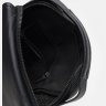 Мужская повседневная сумка-барсетка из натуральной кожи в черном цвете Ricco Grande (19281) - 5