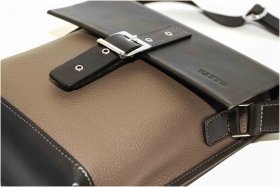 Стильна наплічна сумка планшет з двох видів шкіри VATTO (11990)