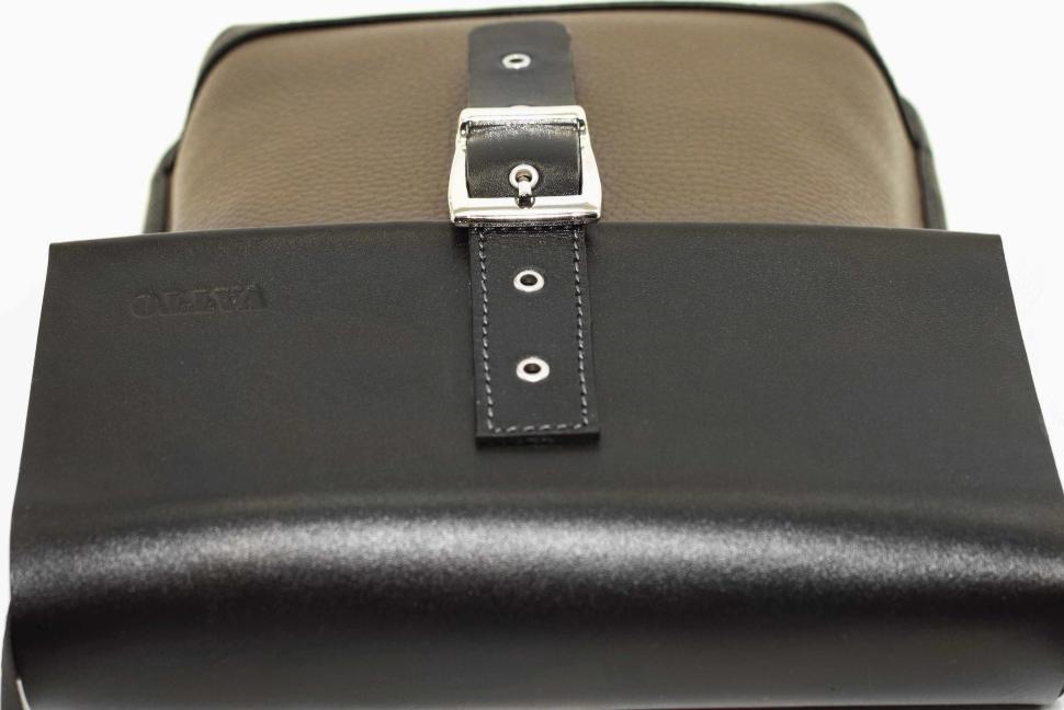 Стильна наплічна сумка планшет з двох видів шкіри VATTO (11990)