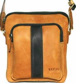 Чоловіча невелика сумка рудого кольору з чорною вставкою VATTO (12090)