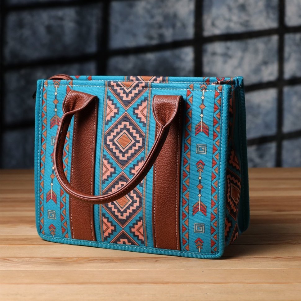 Каркасная женская сумка из качественного текстиля через плечо Vintage разноцветная 96949 modnotak фото №8