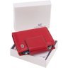Шкіряний жіночий гаманець червоного кольору з монетницею ST Leather 1767249 - 9
