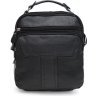 Чоловіча сумка-барсетка із дрібно-зернистої шкіри чорного кольору Keizer (22069) - 2