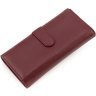 Шкіряний жіночий бордовий гаманець з блоком під карти ST Leather 1767449 - 3