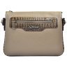 Женская сумка из фактурной кожи со вставками под рептилию Desisan 107649 бежевого цвета modnotak фото - 1