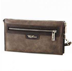 Клатч чоловічий коричневого кольору з натуральної шкіри Tom Stone (12164)