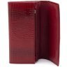 Жіночий шкіряний лакований гаманець Leather Collection 97749 червоного кольору modnotak фото - 2
