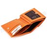 Яркий кожаный кошелек оранжевого цвета KARYA (1066-031) - 3