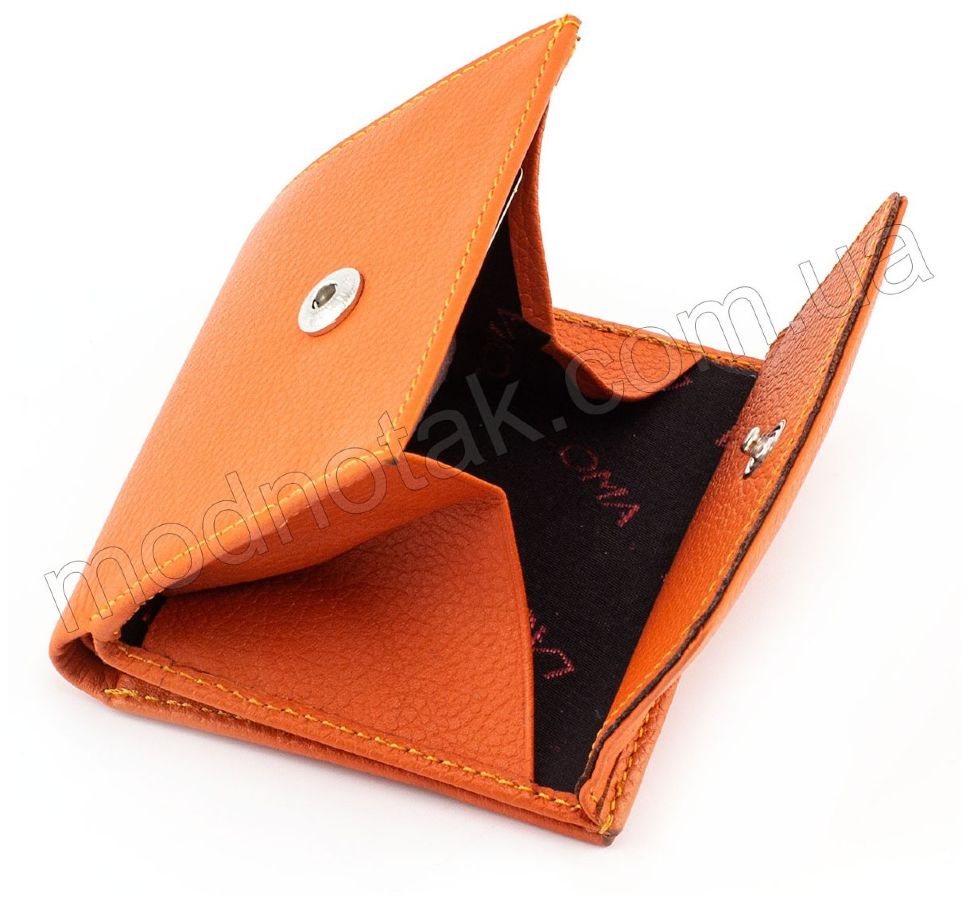 Яскравий шкіряний гаманець оранжевого кольору KARYA (1066-031)