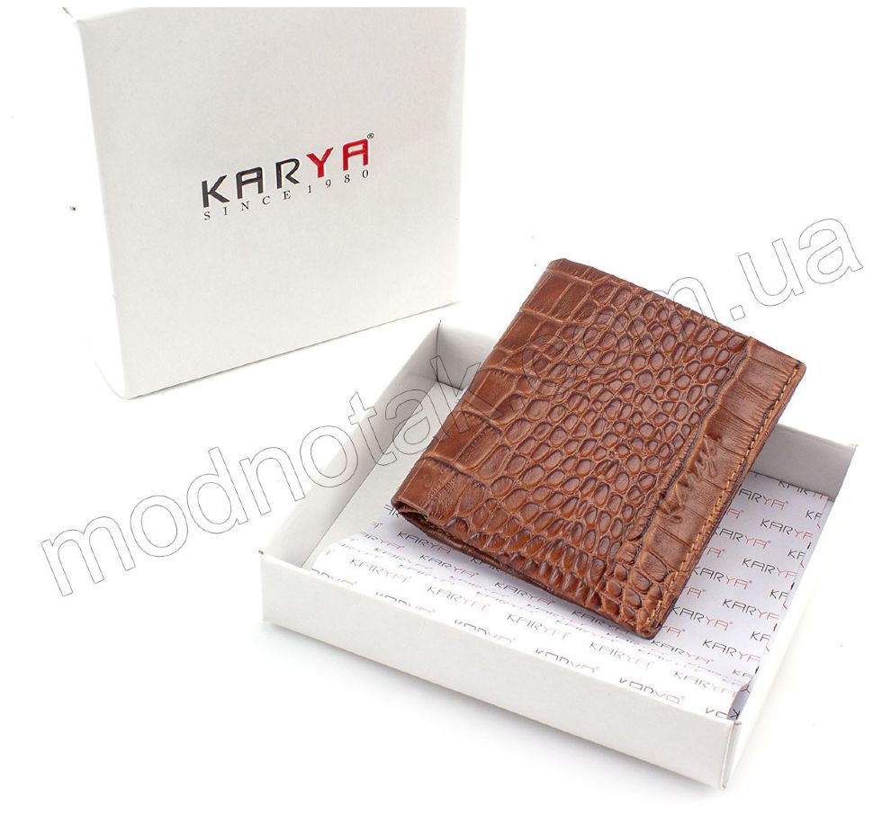 Шкіряний чоловічий гаманець без застібки KARYA (0940-61)