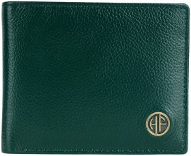 Чоловіче портмоне із фактурної шкіри зеленого кольору без застібки Hammonds Flycatcher HF594 з монетницею 108049