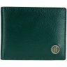 Мужское портмоне из фактурной кожи зеленого цвета без застежки Hammonds Flycatcher HF594 с монетницей 108049 modnotak фото - 1