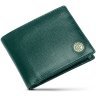 Мужское портмоне из фактурной кожи зеленого цвета без застежки Hammonds Flycatcher HF594 с монетницей 108049 modnotak фото - 4