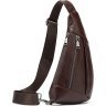 Кожаная сумка-слинг коричневого цвета Vintage (14737) - 2