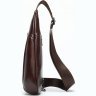 Шкіряна сумка-слінг коричневого кольору Vintage (14737) - 4