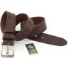 Мужской универсальный коричневый ремень из натуральной кожи буйвола в винтажном стиле Sergio Torri 40055 - 4