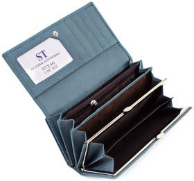 Женский кошелек на кнопке с блоком для карточек ST Leather (16668)