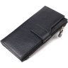 Жіночий вертикальний гаманець із натуральної шкіри чорного кольору CANPELLINI (2421641) - 1