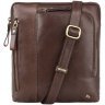 Чоловіча коричнева сумка-планшет із натуральної шкіри гладкого типу Visconti 68749 - 13