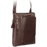 Мужская коричневая сумка-планшет из натуральной кожи гладкого типа Visconti 68749 - 17