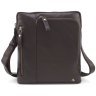 Мужская коричневая сумка-планшет из натуральной кожи гладкого типа Visconti 68749 - 4