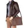 Велика чоловіча сумка для ноутбука з вінтажної шкіри світло-коричневого кольору Visconti Octo 69149 - 2