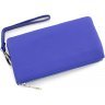 Яскравий синій гаманець-клатч з натуральної фактурної шкіри ST Leather (15336) - 4