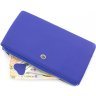 Яскравий синій гаманець-клатч з натуральної фактурної шкіри ST Leather (15336) - 5