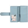 Жіночий гаманець з натуральної шкіри блакитного кольору під багато карт Ashwood 69649 - 17