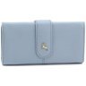 Крупный женский кошелек из натуральной кожи голубого цвета под много карт Ashwood 69649 - 1
