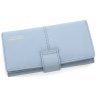 Крупный женский кошелек из натуральной кожи голубого цвета под много карт Ashwood 69649 - 2