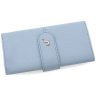 Крупный женский кошелек из натуральной кожи голубого цвета под много карт Ashwood 69649 - 3