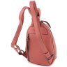Компактный женский кожаный рюкзак персикового цвета KARYA 69749 - 3