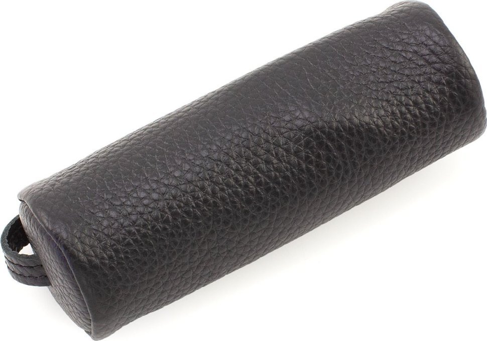 Черная вместительная ключница из высококачественной кожи на змейке BlankNote (50250)