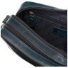 Женская кожаная плечевая сумка-кроссбоди синего цвета Visconti 70750 - 2
