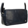 Женская кожаная плечевая сумка-кроссбоди синего цвета Visconti 70750 - 5