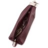 Шкіряна ключниця з кільцем в кольорі марсала ST Leather (41047) - 2